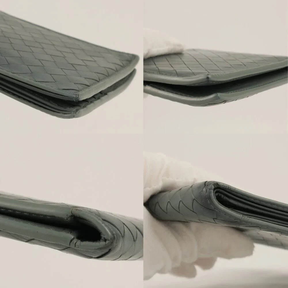 Bottega Veneta Intrecciato Nappa Leather Weave Bifold Wallet, Dark Turquoise